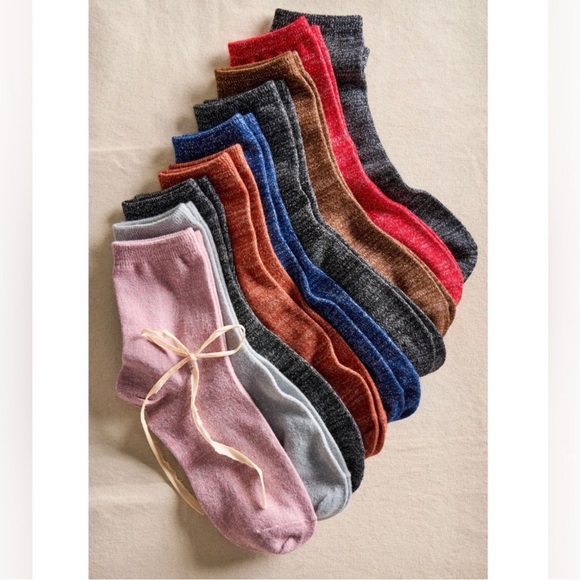 NWT Free People Lurex Assorted Socks 6-Pack - Picture 10 of 10